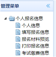 个人报名信息